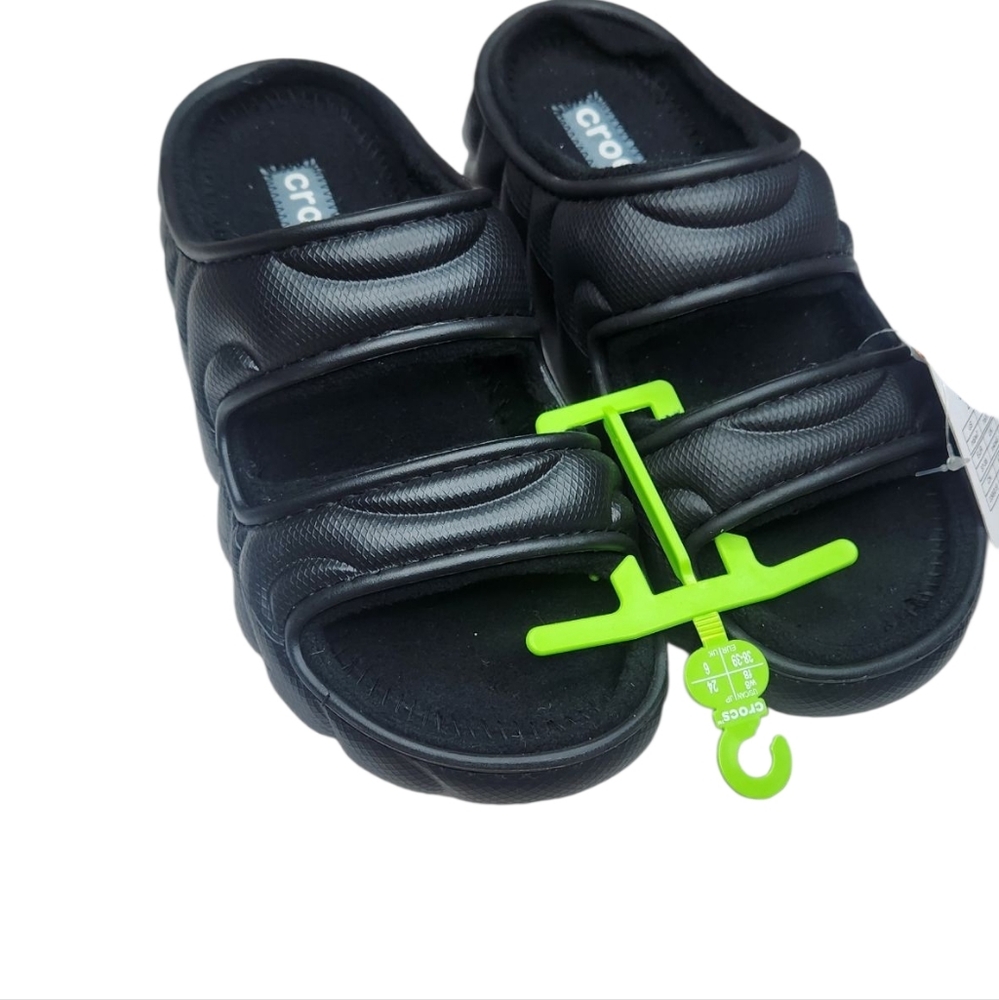 CROCS Black Slide Sandals Women SZ 7